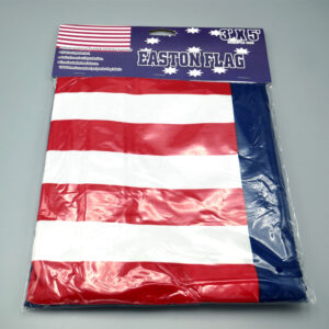 Photo of a packaged and folded Easton PA cloth flag.