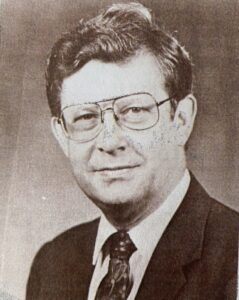 Black and white image of Dr. Ned Heindel in 1991.