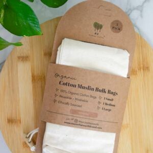 Cotton Muslin Bulk Shopping Bags 3-Pack