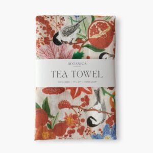 Winter 100% Linen Tea Towel
