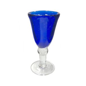 6-1/2" Hand-Blown Cobalt Blue Thick 5-oz. Wine Glass