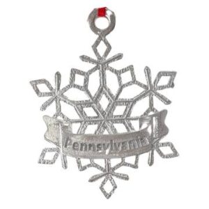 Pennsylvania State Snowflake Ornament