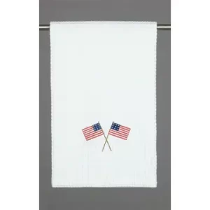 American Flag Embroidered Dishtowel
