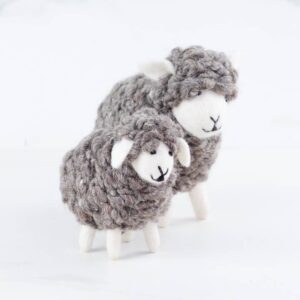 Felt Sheep Toy - Wool Brown  -Large