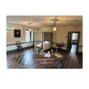 1753 Bachmann Publick House postcard - Bedroom