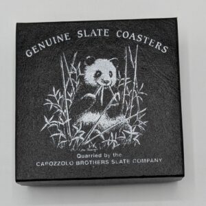 Local Slate Coaster Set - Panda