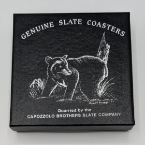 Local Slate Coaster Set - Bear