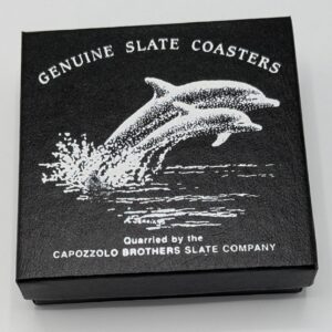 Local Slate Coaster Set - Dolphins