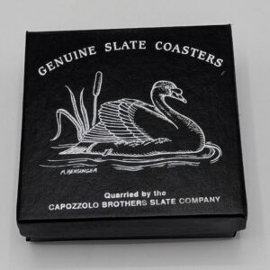 Local Slate Coaster Set - Swan