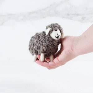 Felt Sheep Toy - Wool Brown - Small