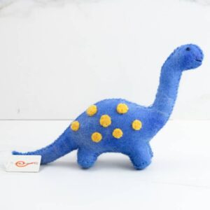 Felt Dinosaur Toy - Mini Blue