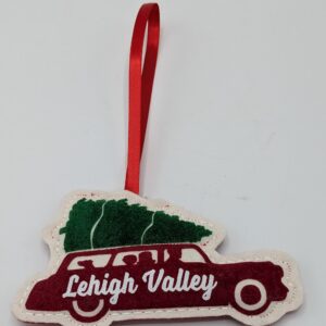 Car with Tree Location-Themed Ornament
