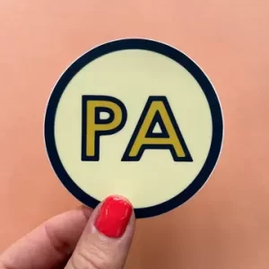 Pennsylvania Pa Retro Circle Bumper Sticker / Vinyl Decal