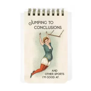 Jumping To Conclusion - Funny Spiral Memo Notepad