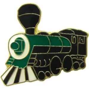 Enamel Pin - Train - Green And Black Steam Engine