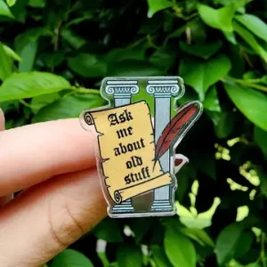 Ask Me About Old Stuff Sticker