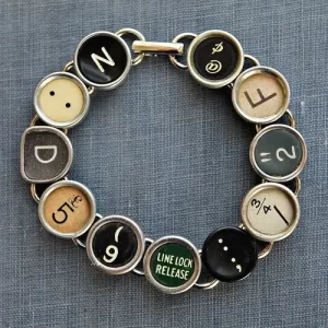 11 Typewriter Key Bracelet