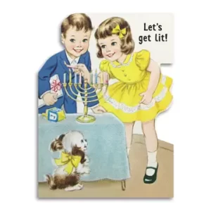 Let's Get Lit - Funny Hanukkah Greeting Card