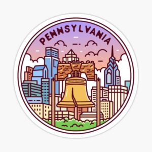 PA Illustrated Badge Sticker