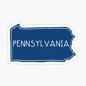Pennsylvania Map Sticker