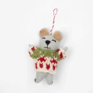 Bear with Ski Sweater Ornament