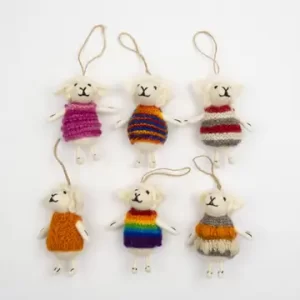 Sheep with Knit Sweater Ornament