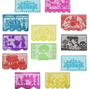 Set 12 Assorted- Large Day of the Dead Papel Picados, Mexico