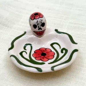 Pottery Skull Small Dish, Peru