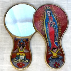 Virgin of Guadalupe Hand Mirror, Peru