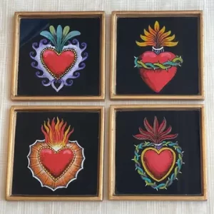 Milagro Heart Coasters Set, Peru