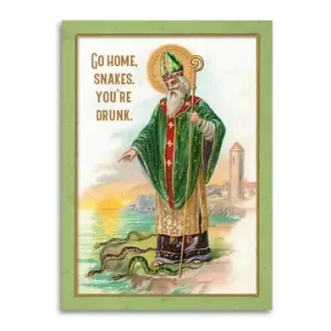 St. Patrick's Day Card - Go Home, Snakes. You're Drunk.